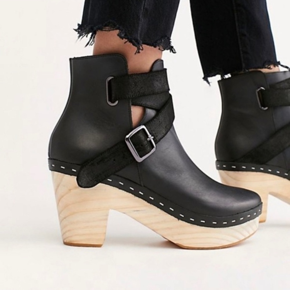 New Free People Bungalow Clogs Ankle Boots